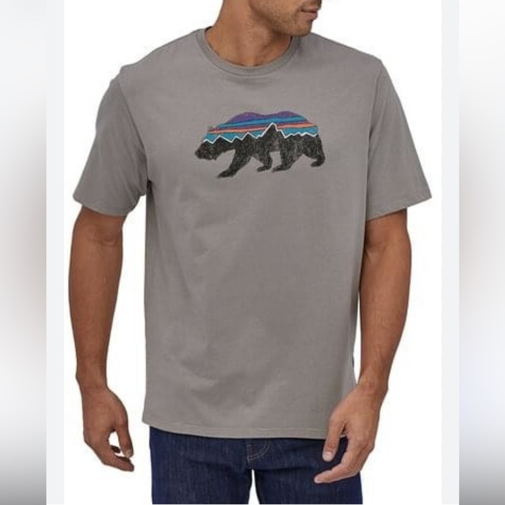 Patagonia Fitz Roy bear mountain design organic cotton tshirt